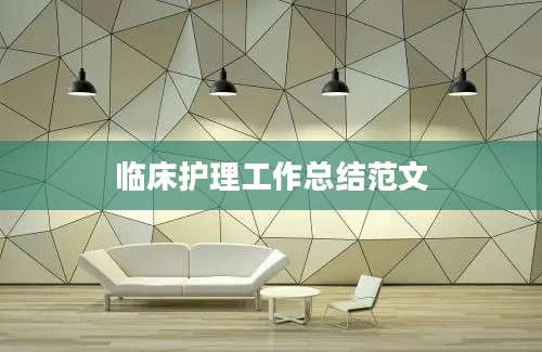 临床护理工作总结范文