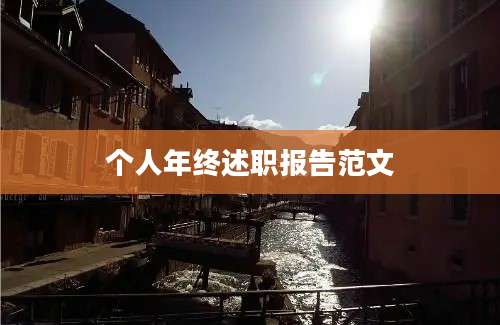 个人年终述职报告范文