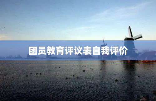 团员教育评议表自我评价