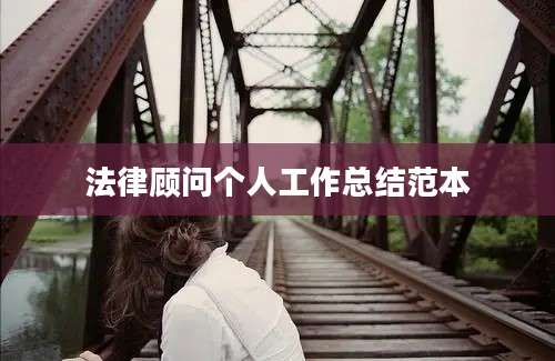 法律顾问个人工作总结范本