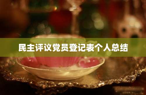 民主评议党员登记表个人总结