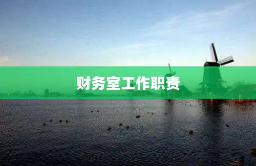 财务室工作职责