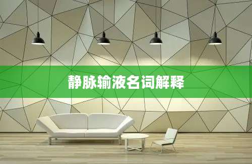 静脉输液名词解释