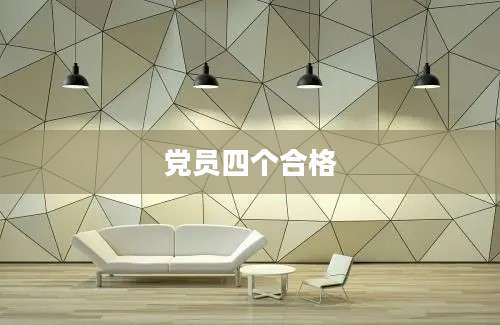 党员四个合格