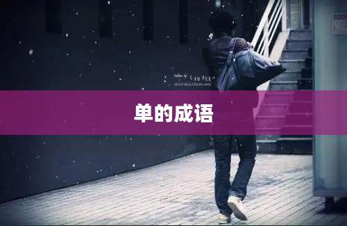 单的成语