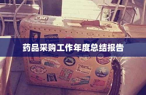 药品采购工作年度总结报告