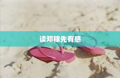 读邓稼先有感
