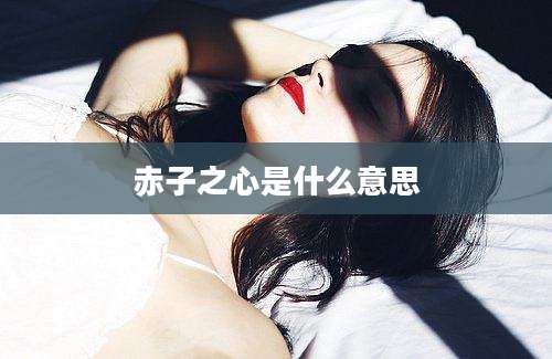 赤子之心是什么意思