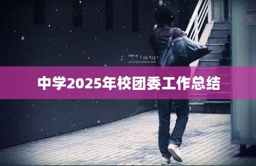 中学2025年校团委工作总结