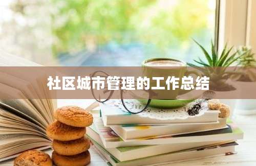 社区城市管理的工作总结