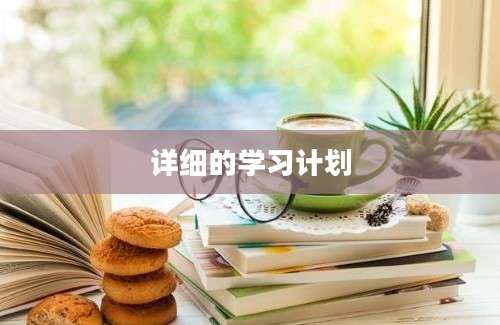 详细的学习计划