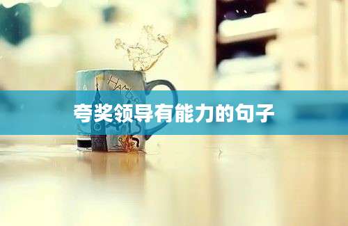 夸奖领导有能力的句子