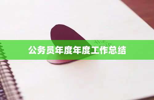公务员年度年度工作总结