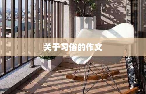 关于习俗的作文