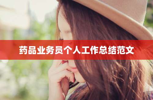 药品业务员个人工作总结范文