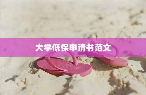 大学低保申请书范文