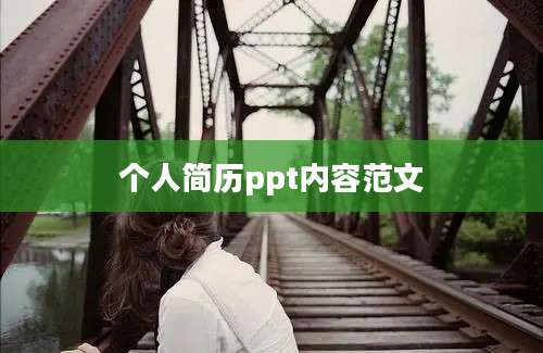 个人简历ppt内容范文