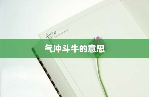 气冲斗牛的意思