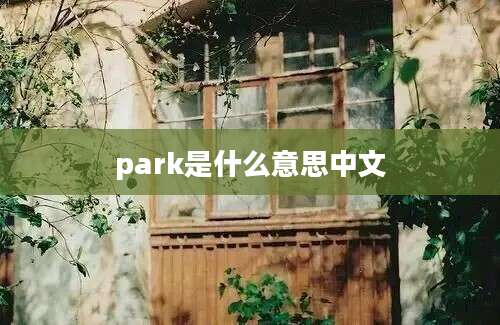 park是什么意思中文