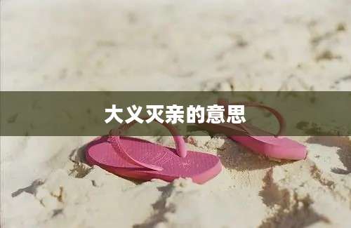 大义灭亲的意思