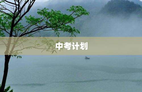 中考计划