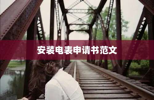 安装电表申请书范文