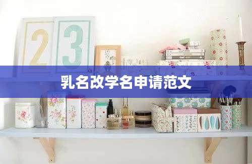 乳名改学名申请范文