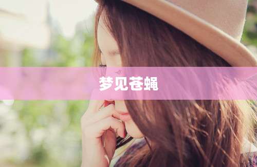 梦见苍蝇