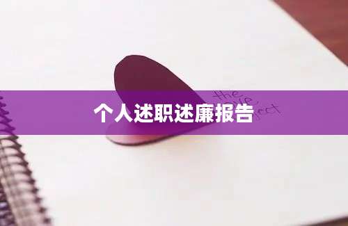 个人述职述廉报告