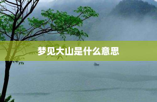 梦见大山是什么意思