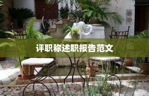 评职称述职报告范文