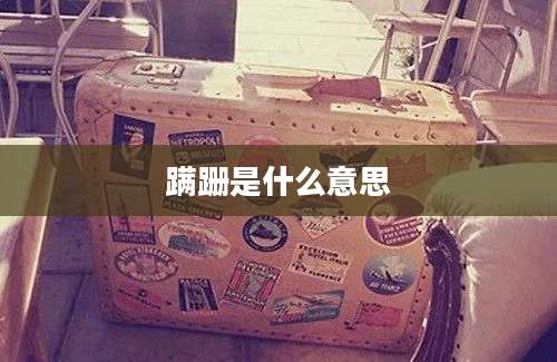 蹒跚是什么意思