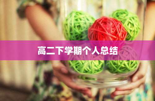 高二下学期个人总结