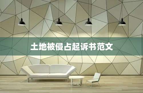 土地被侵占起诉书范文