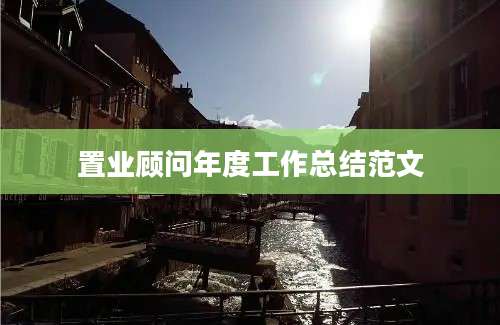 置业顾问年度工作总结范文