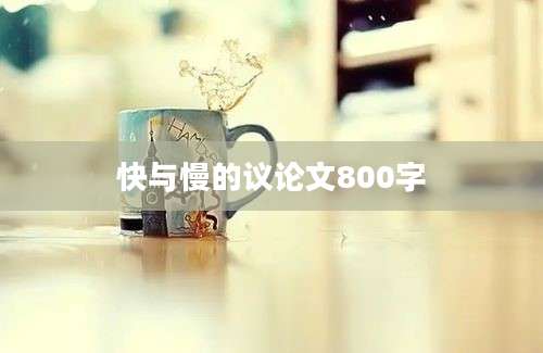 快与慢的议论文800字
