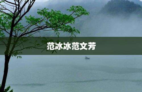 范冰冰范文芳