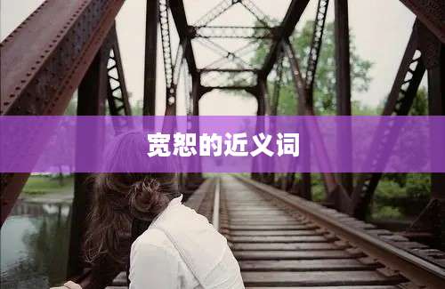 宽恕的近义词