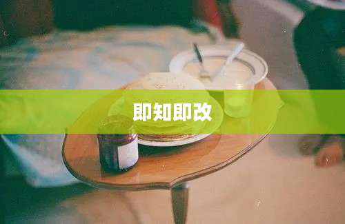 即知即改