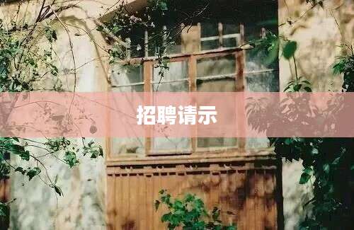 招聘请示