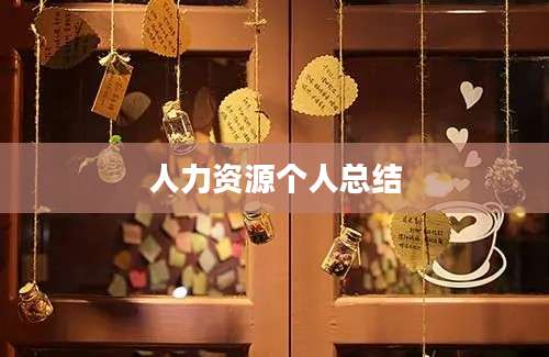 人力资源个人总结