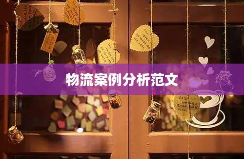 物流案例分析范文