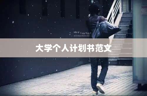 大学个人计划书范文