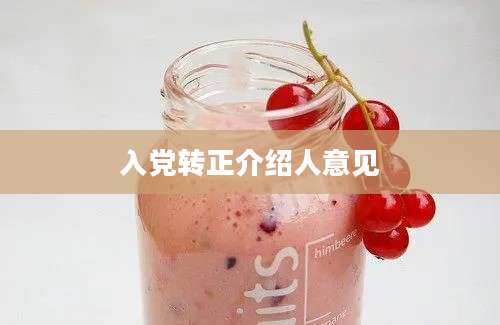 入党转正介绍人意见