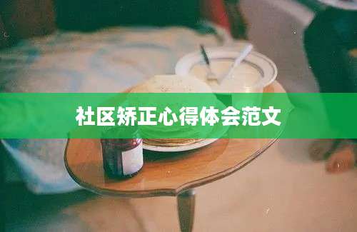 社区矫正心得体会范文
