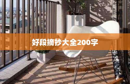 好段摘抄大全200字