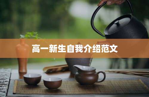 高一新生自我介绍范文