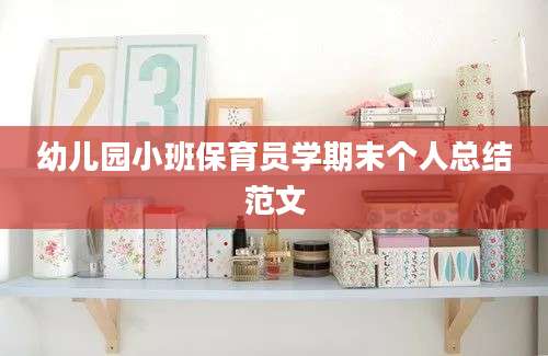 幼儿园小班保育员学期末个人总结范文