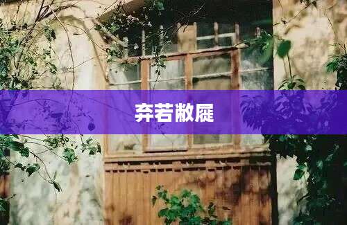 弃若敝屣