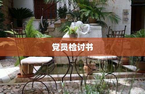 党员检讨书